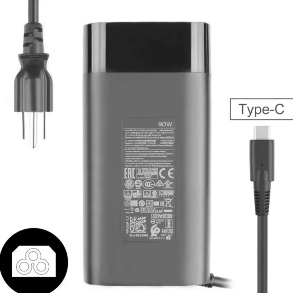 HP 90W USB-C Type-C AC Adapter For HP Spectre/ Notebook 904082-003